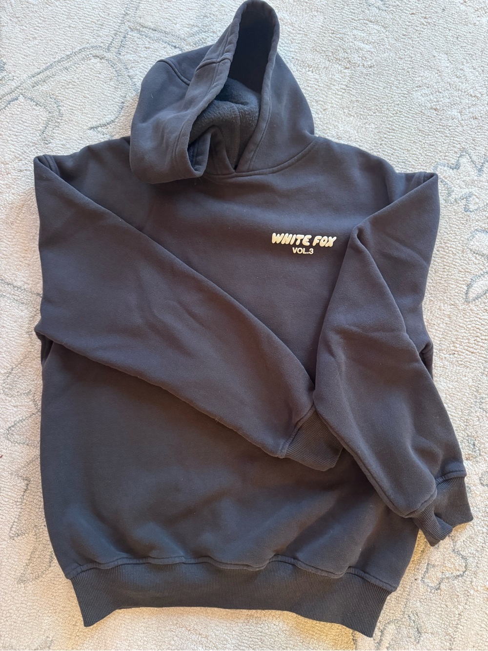 White Fox charcoal hoodie, size xxs/xs